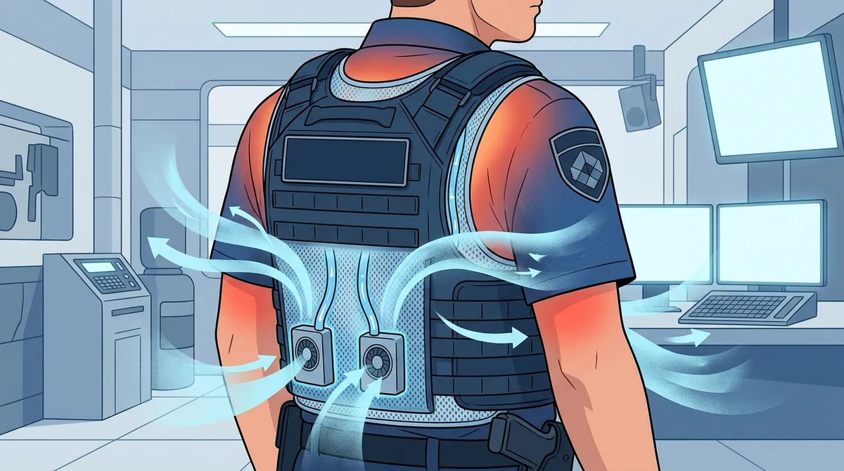 police officer cooling system