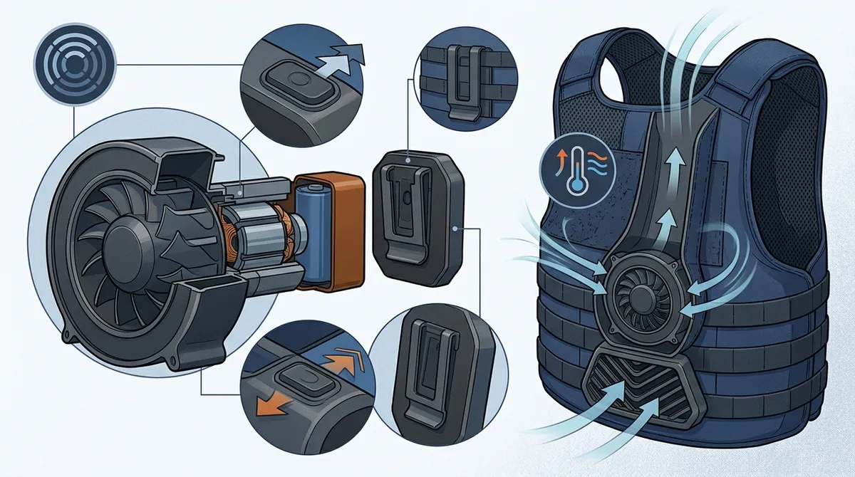 compact fan for body armor