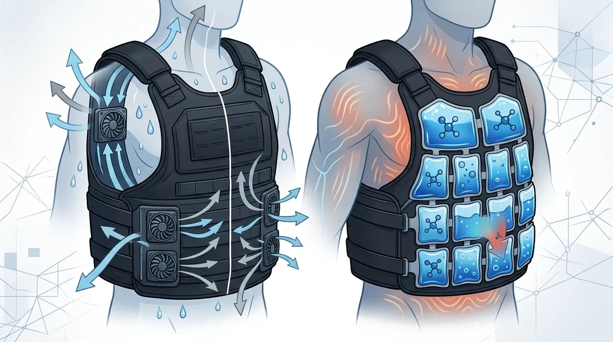 protective vest cooling device
