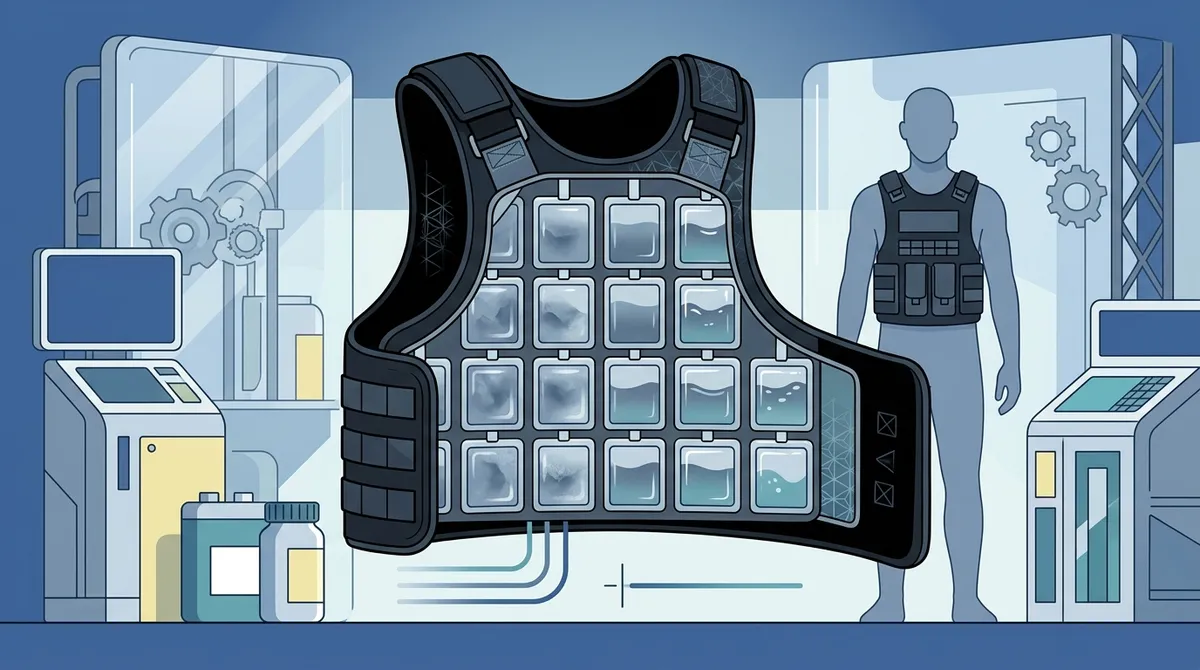protective vest cooling device
