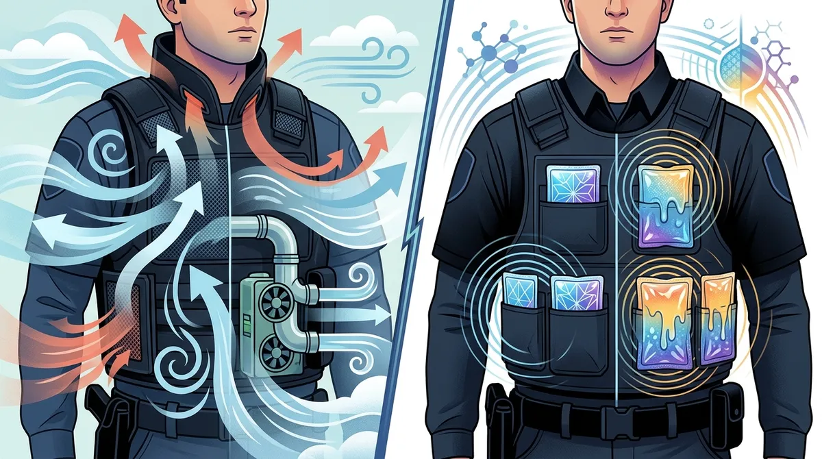 protective vest cooling device