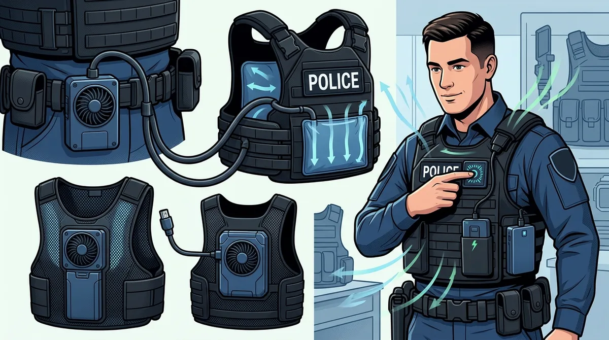 USB vest fan police