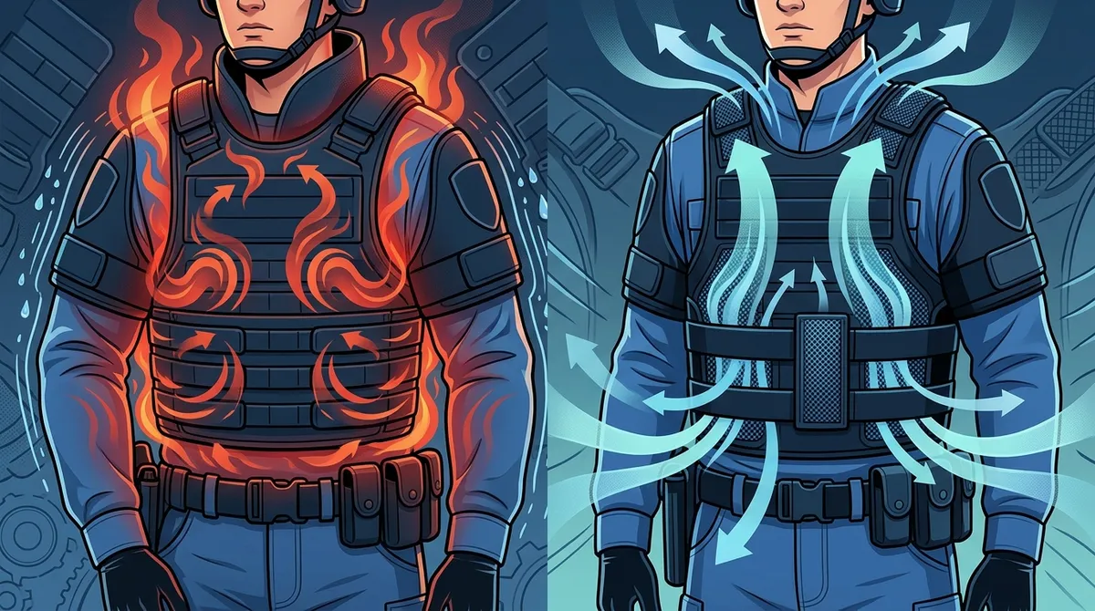 staying cool in protective vest security job