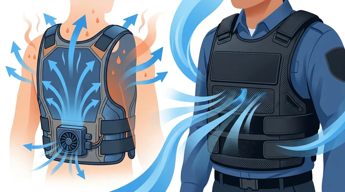 security guard body armor cooling