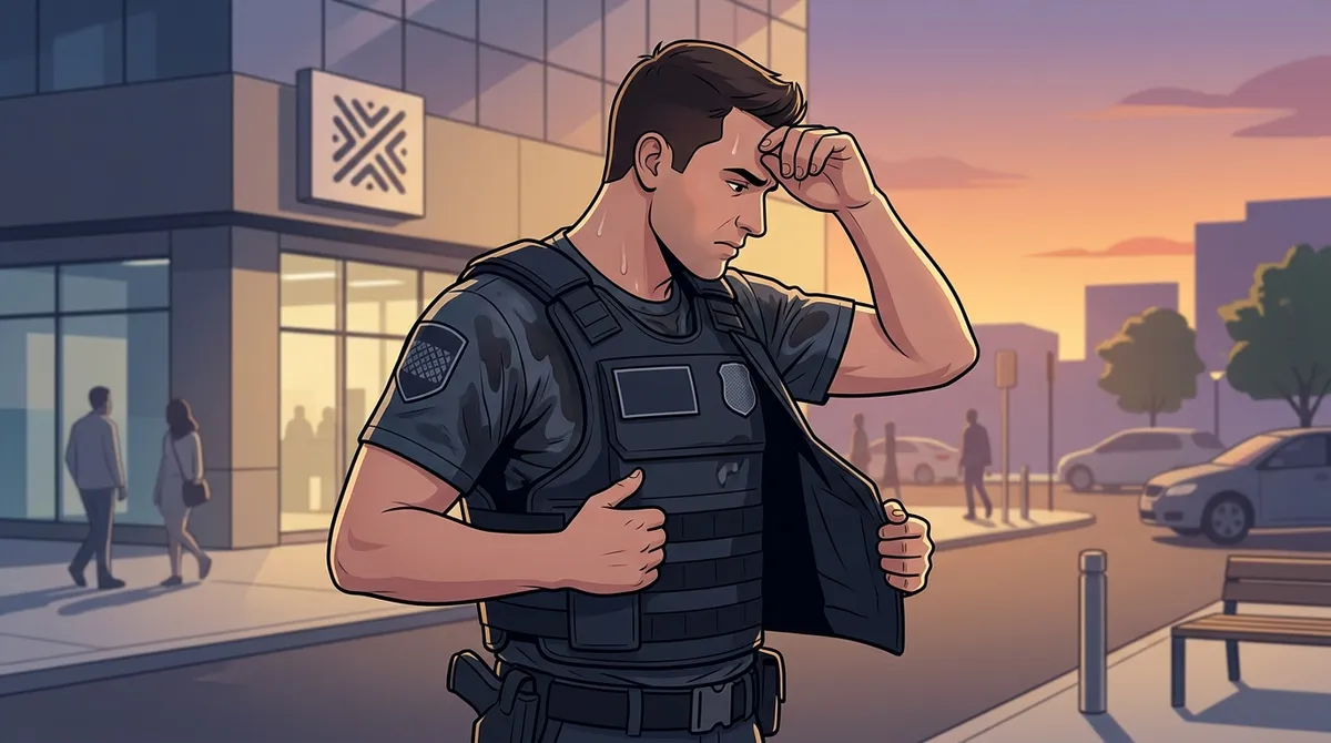 security guard body armor cooling