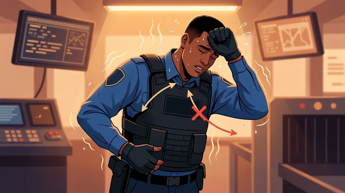 security guard body armor cooling
