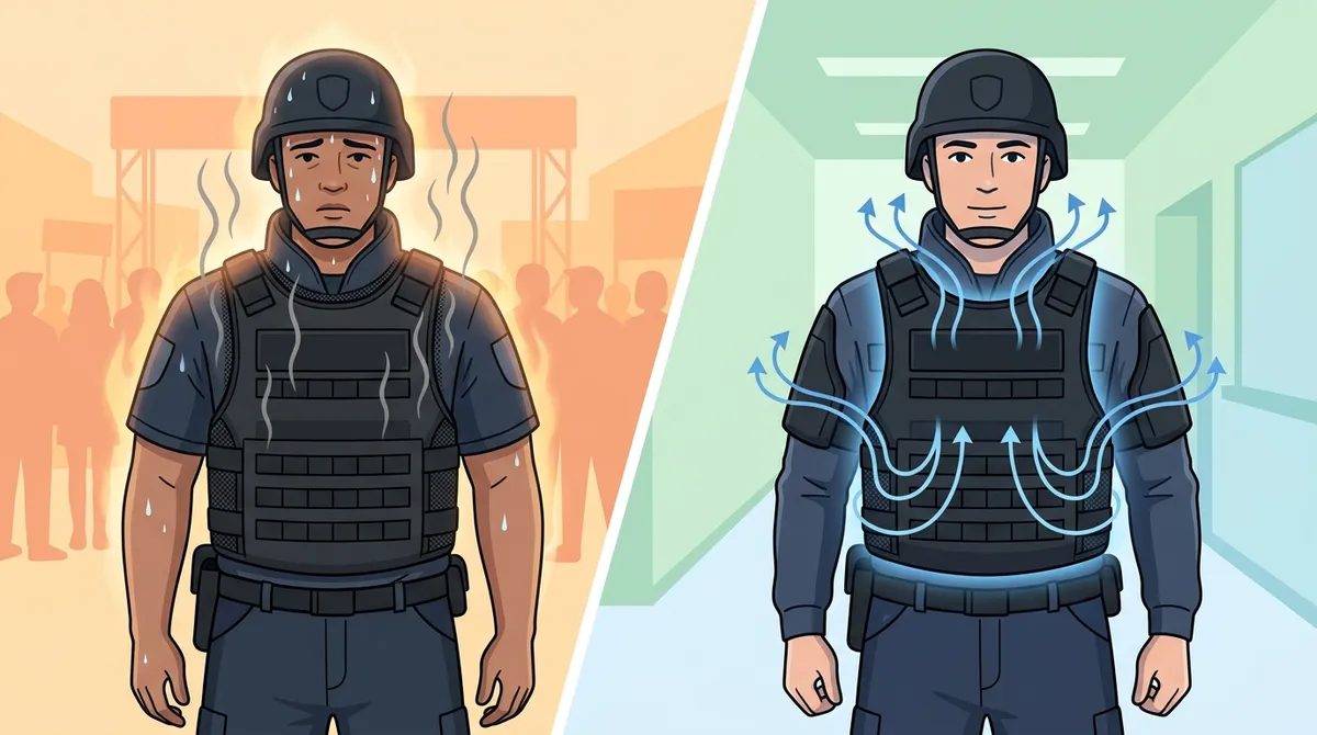 bouncer body armor cooling system