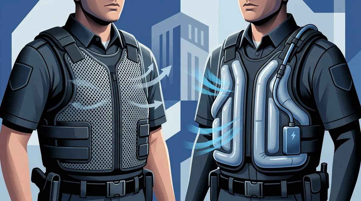 mesh vest vs inflatable vest cooling