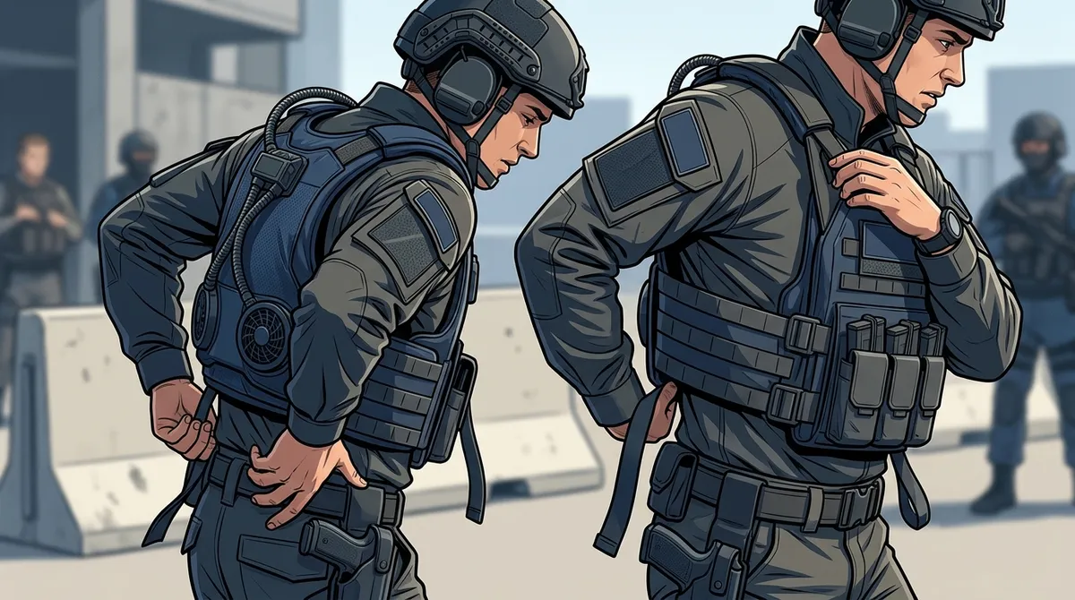 military body armor cooling system