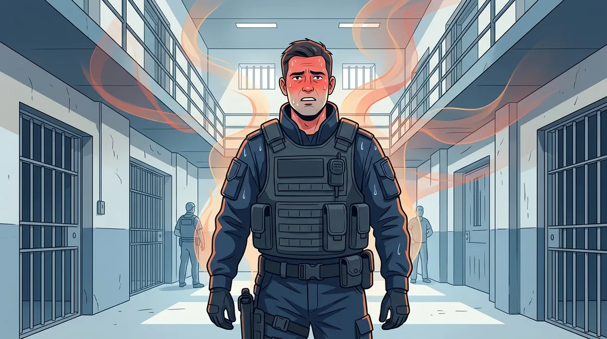 prison guard body armor heat relief