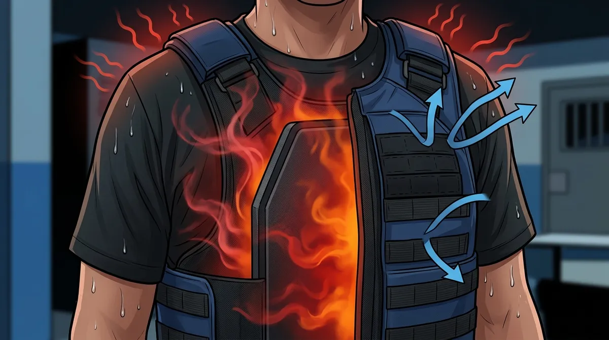 prison guard body armor heat relief