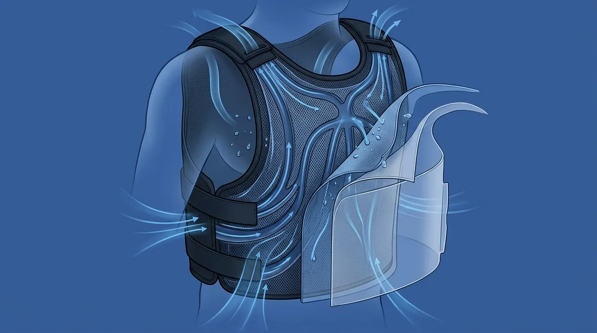 prison guard body armor heat relief