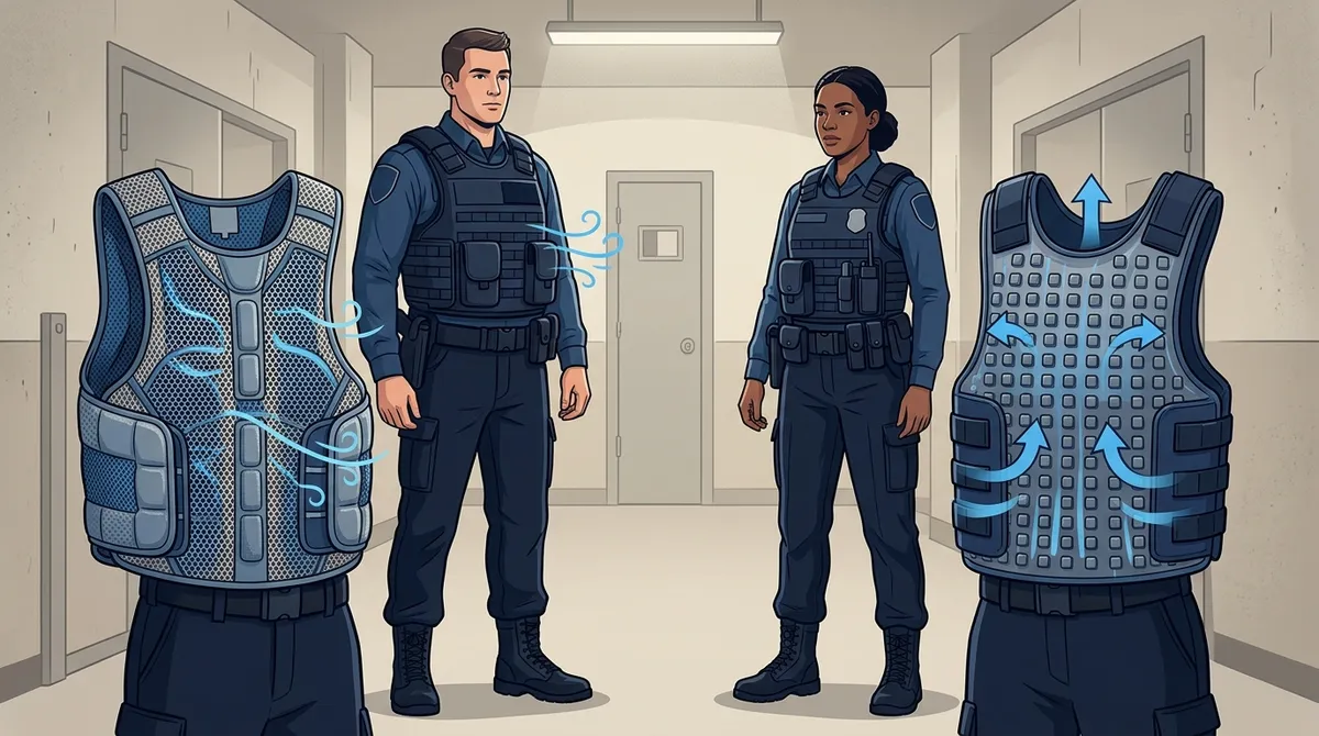 prison guard body armor heat relief