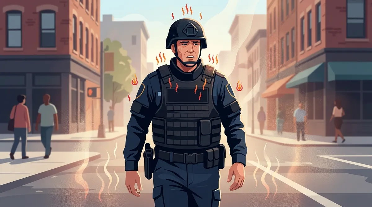 reducing core body temperature on patrol
