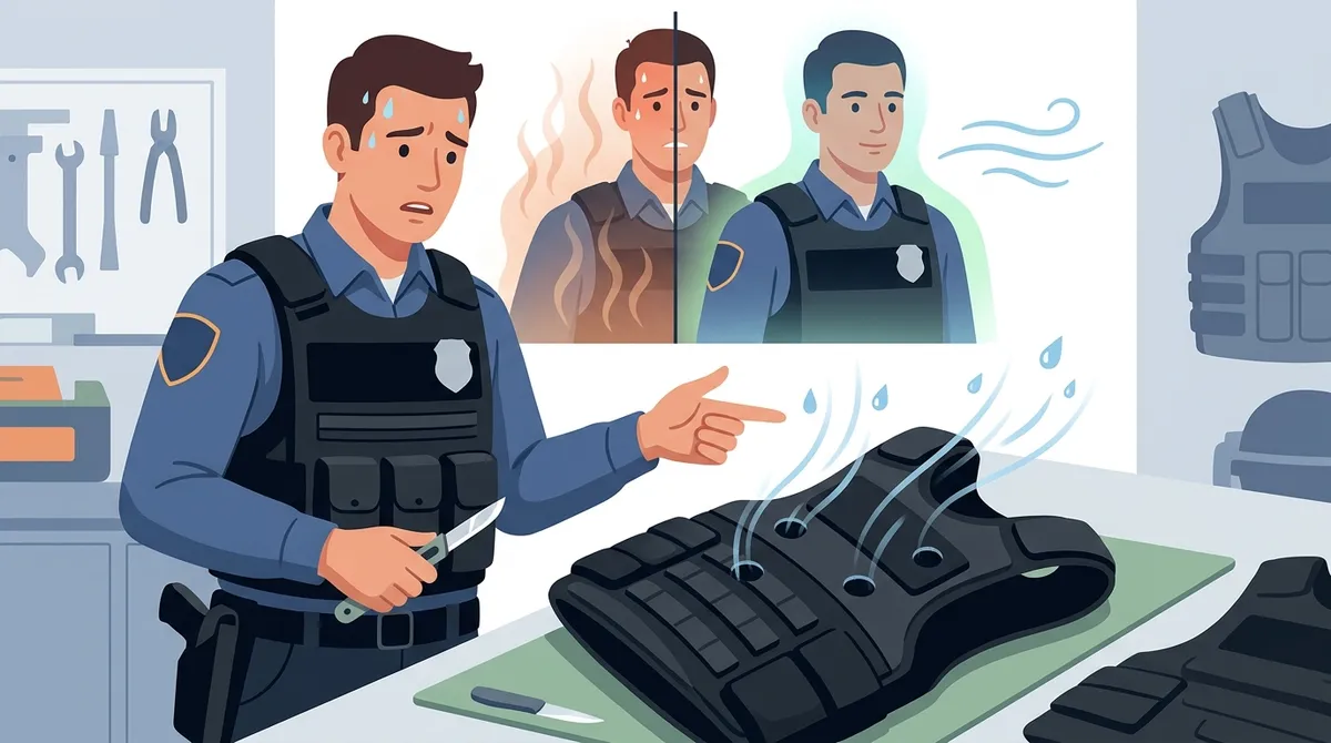 does cutting holes in body armor help cooling