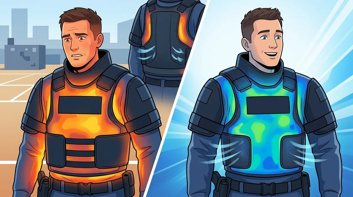 does cutting holes in body armor help cooling