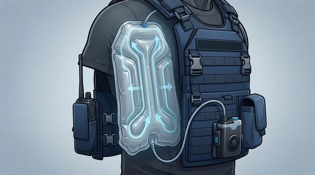 bulletproof vest inflatable cooling pad
