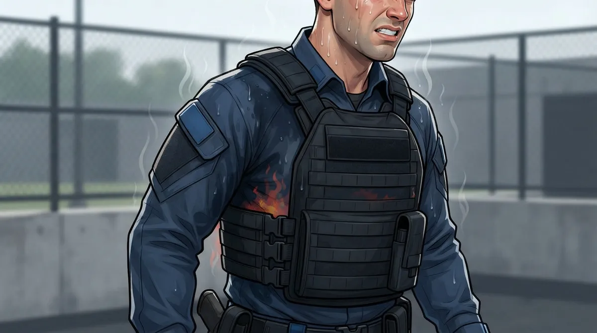 body armor sweat problems