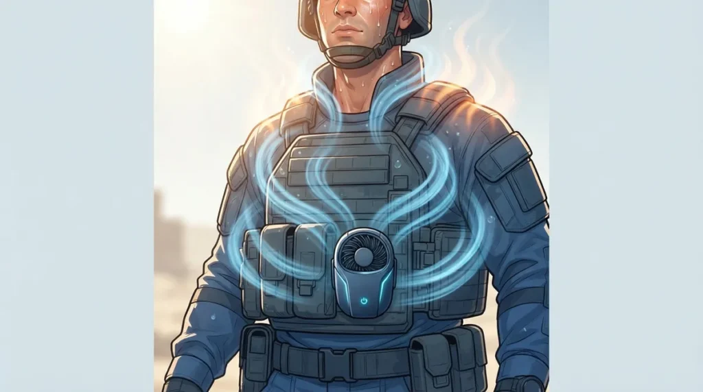 How to Use a BluFano Body Armor Fan to Stay Cool