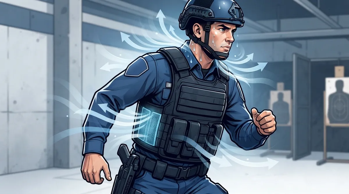 heat stress wearing bulletproof vest