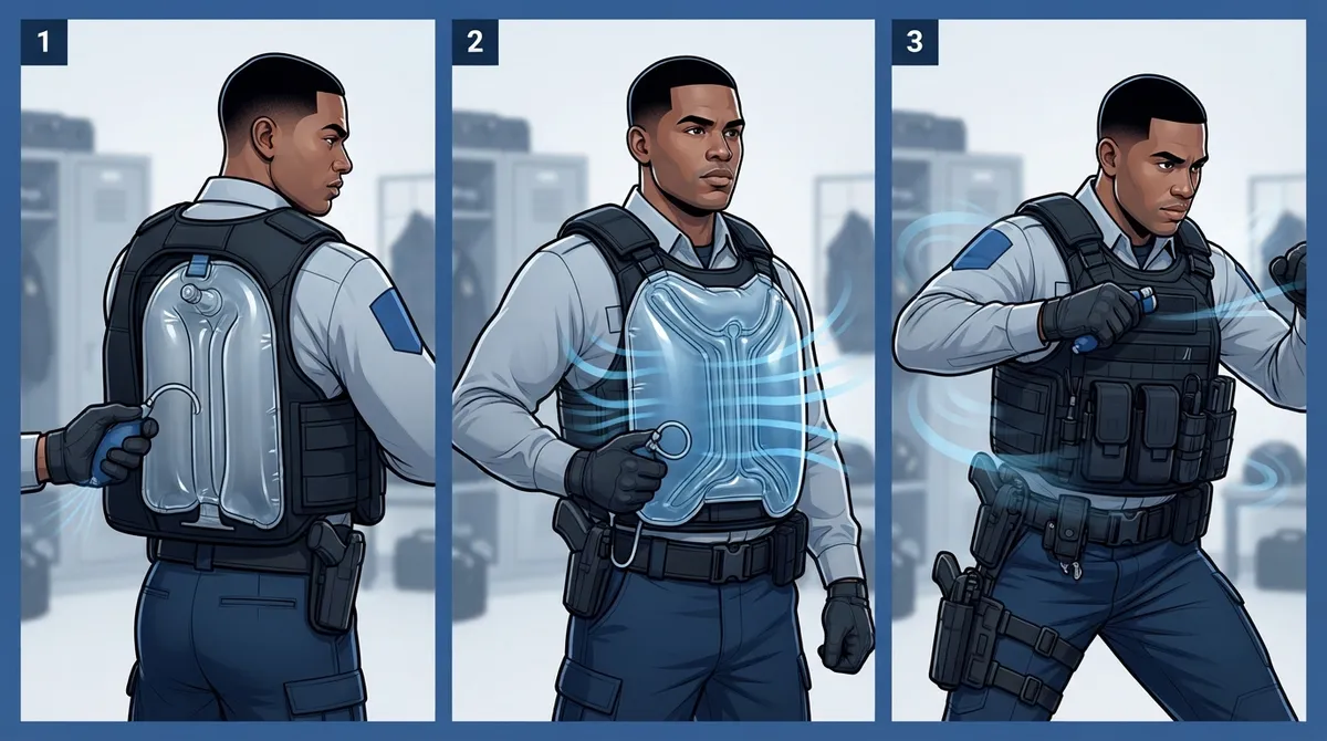 BluHalo inflatable vest cooling