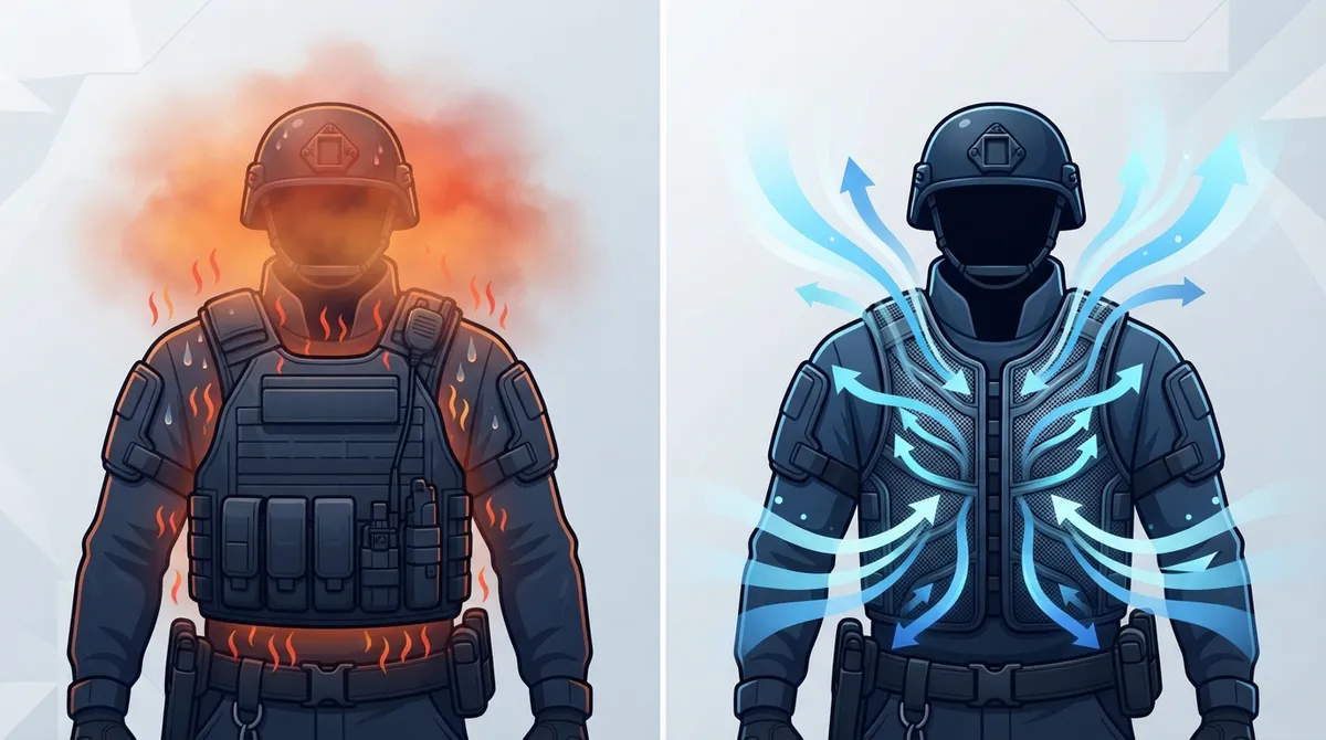 how body armor traps heat