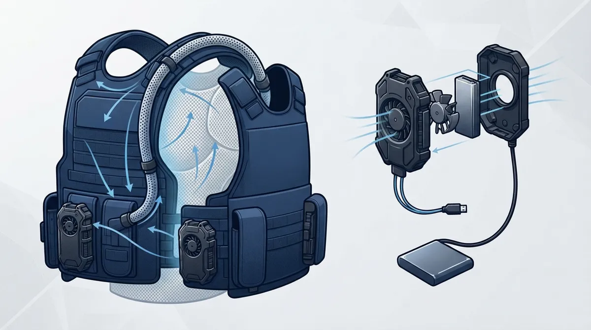 battery powered vest cooling fan