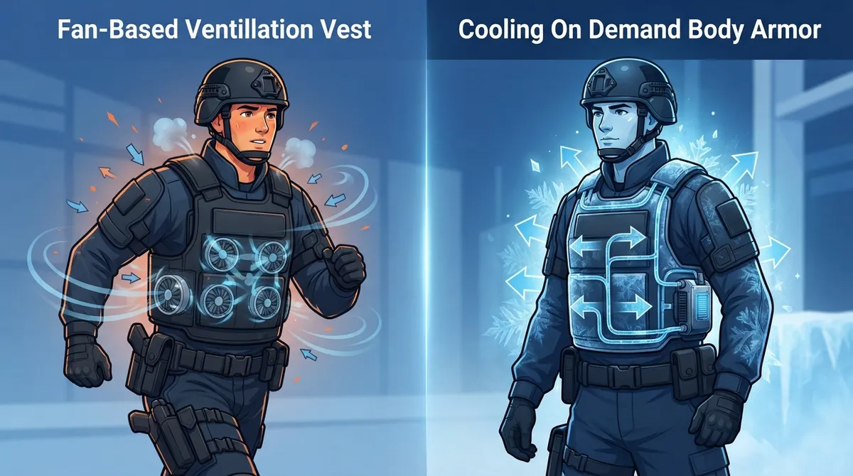 cooling on demand body armor