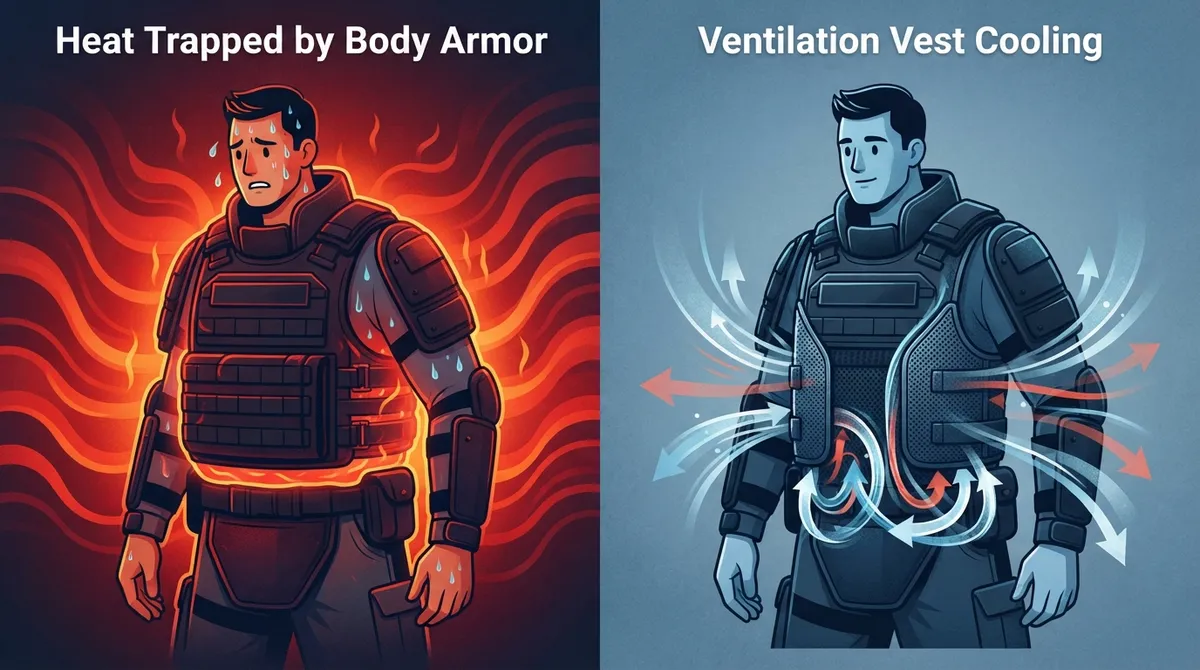 military body armor cooling