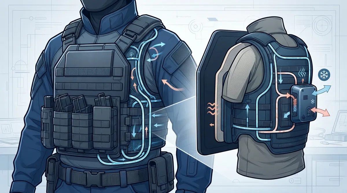 military body armor cooling