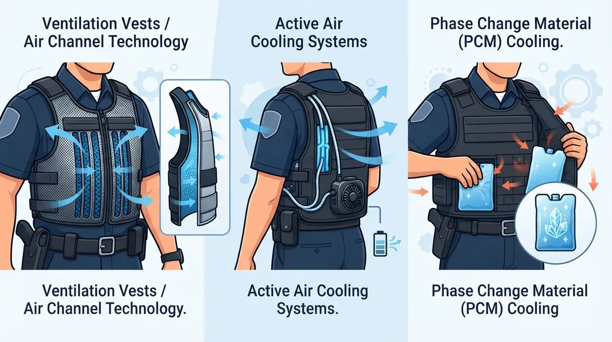 body armor cooling for law enforcement