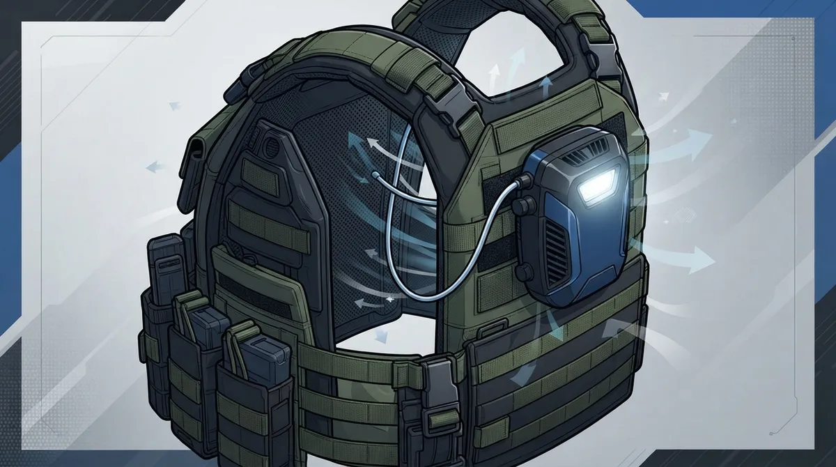 body armor fan with light