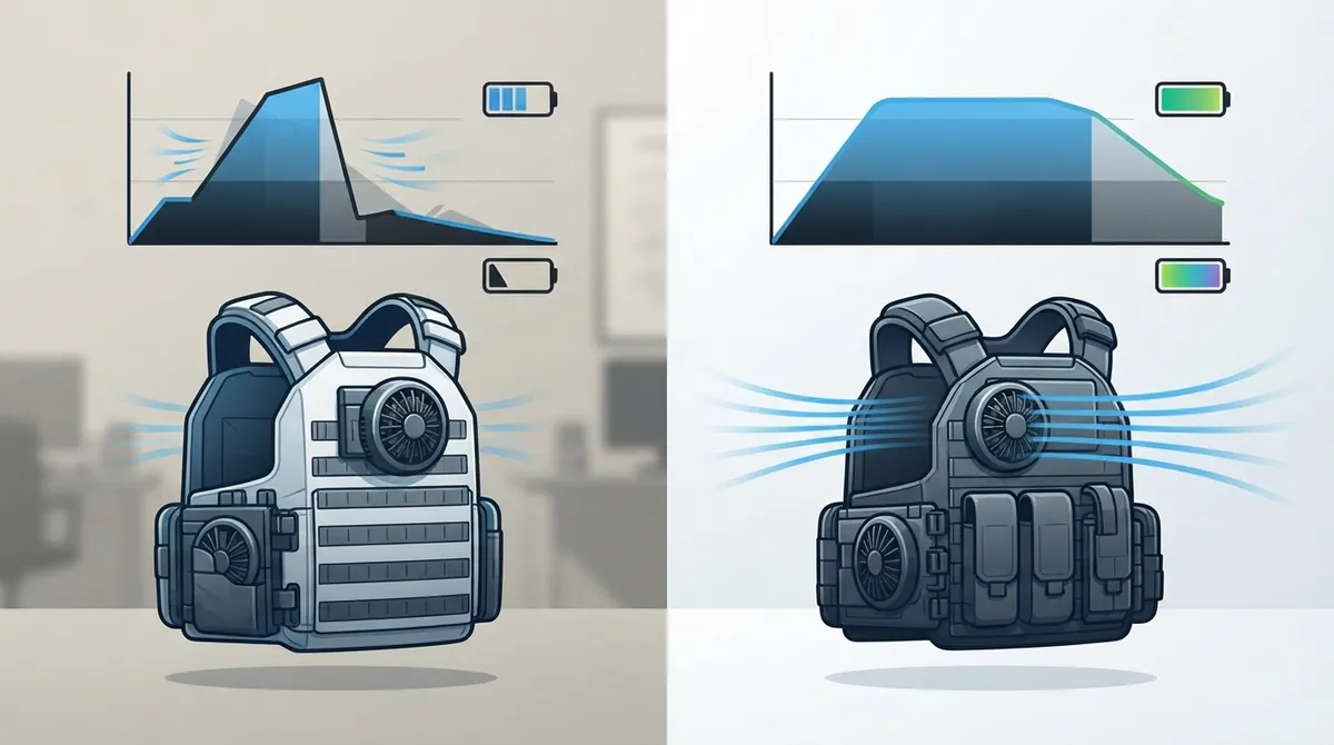 long battery life vest fan