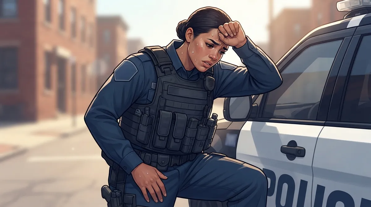 police officer heat exhaustion