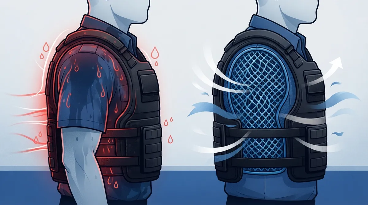 how to stop sweating under a bulletproof vest