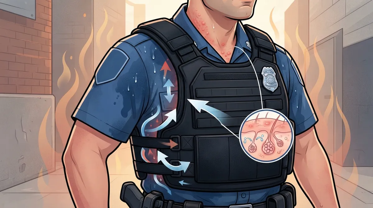 body armor heat rash