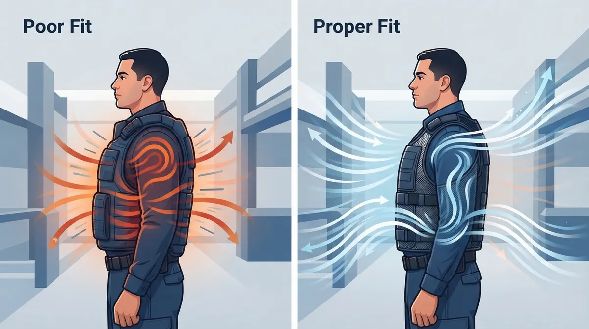 how vest fit affects cooling airflow