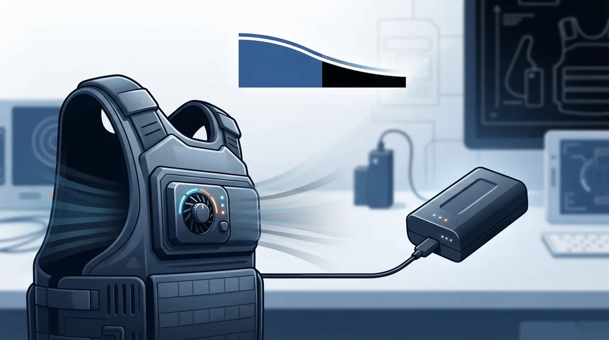 how fan speed affects vest cooling battery life